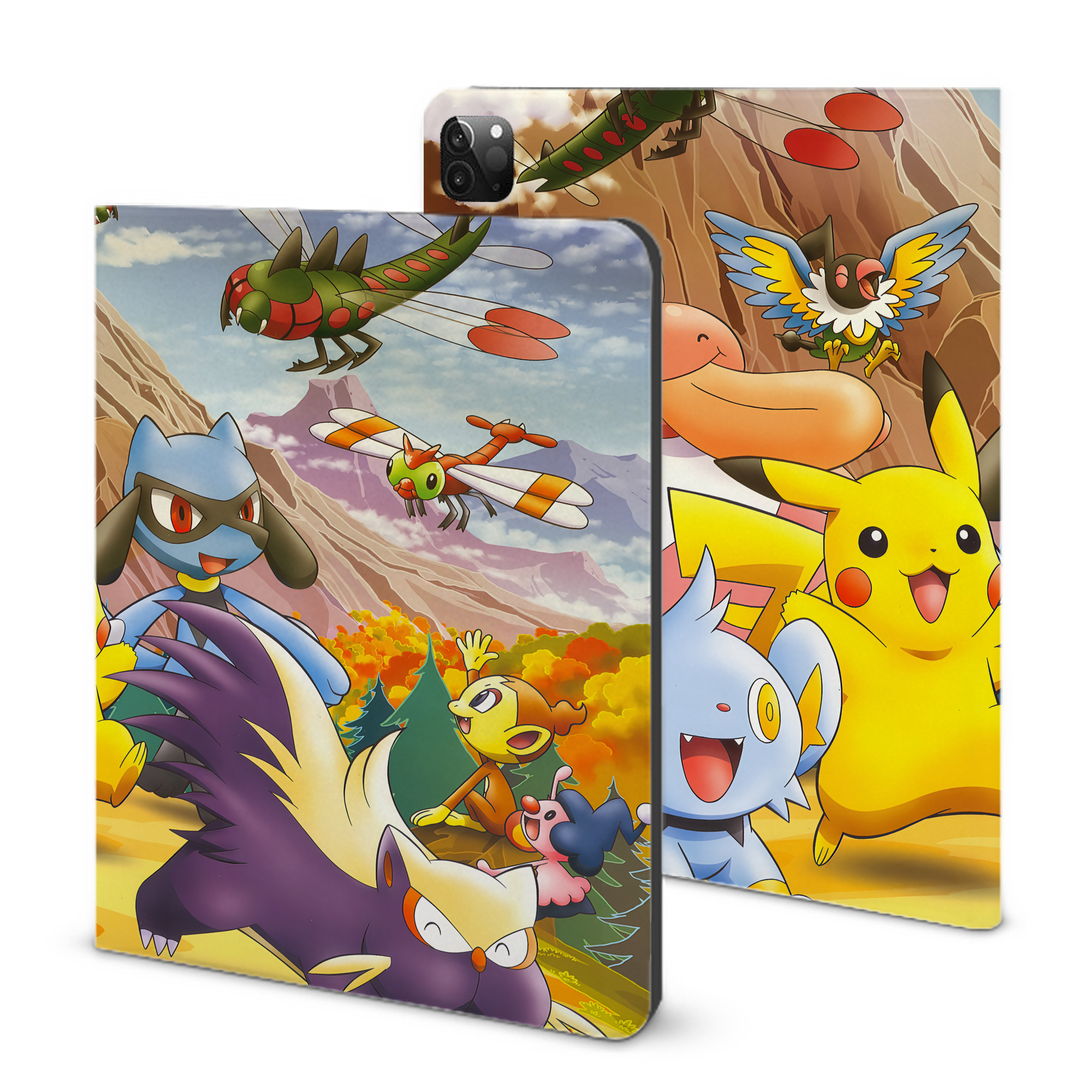 （画像用） ポケットモンスター Pokémon IPadケース ペンホルダー付き ブックスタイルデザイン